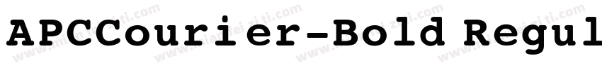 APCCourier-Bold Regular字体转换